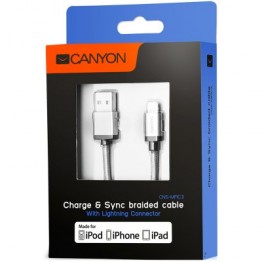 Cablu Canyon CNS-MFIC3DG USB lightning gri
